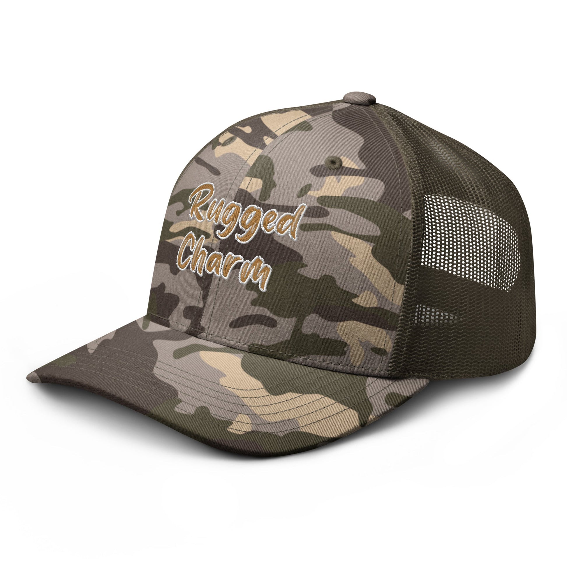 Rugged Charm Camouflage trucker hat - Craig’s Crafting Co.