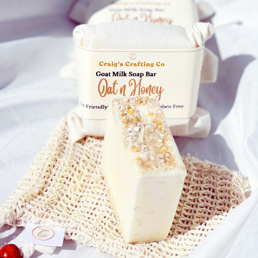 Scent - Free Oat N Honey Goat Milk Soap Bar - Craig’s Crafting Co.