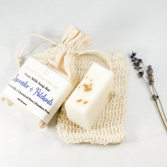 Lavender + Patchouli Goat Milk Soap Bar - Craig’s Crafting Co.