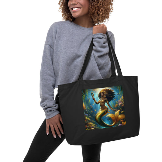 Oshun The Mermaid | Large organic tote bag - Craig’s Crafting Co.