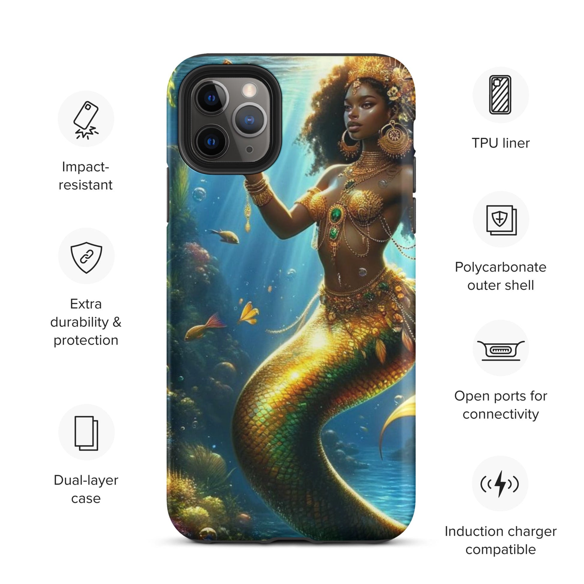 Oshun The Mermaid | Tough Case for iPhone® - Craig’s Crafting Co.