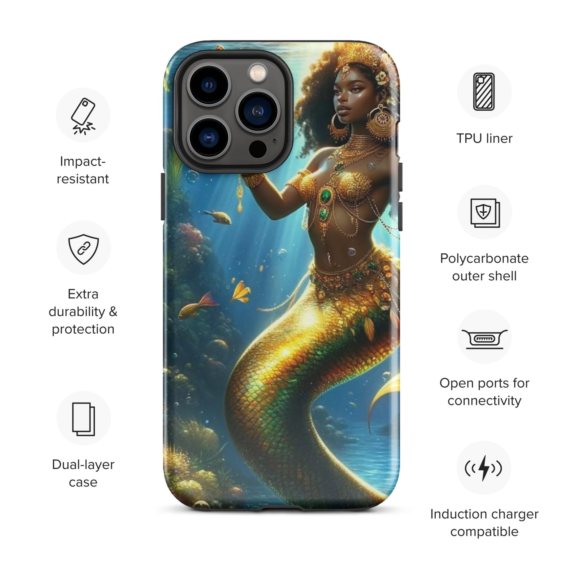 Oshun The Mermaid | Tough Case for iPhone® - Craig’s Crafting Co.